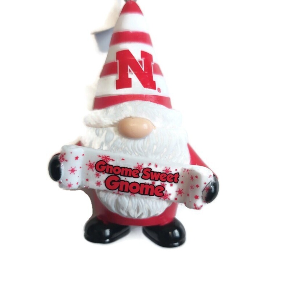 FOCO Team Christmas Tree Ornament Nebraska Cornhuskers Gnome Sweet Gnome - Picture 2 of 3